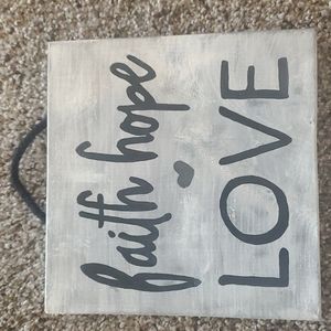 Handcrafted and painted wood sign